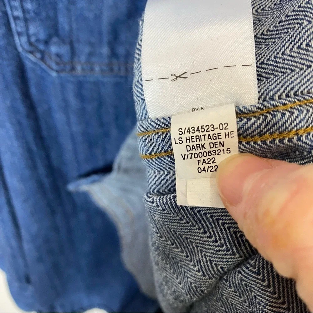 Banana Republic Men's Denim Striped Shirt Jacket Size X-Large‎